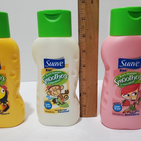3 Suave Kids 2n1 Shampoo Smoothers 12 fl oz Orange Mango - Coconut - Strawberry - Picture 2 of 8